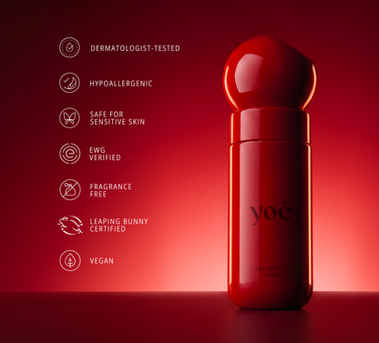 Dermatologist-tested, hypoallergenic, EWG verified, vegan